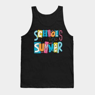 Retro Schools Out For Summer Last Day Of School Teacher Kids Tank Top